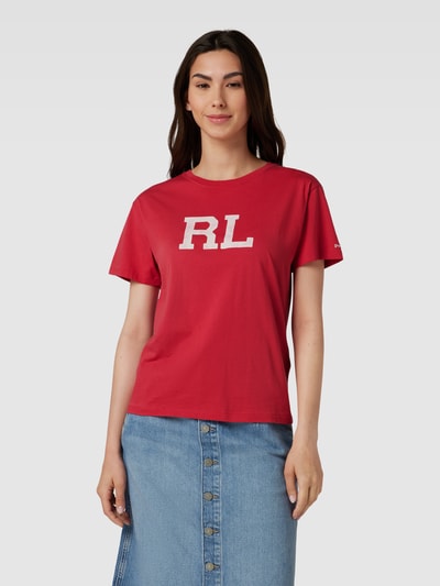 Polo Ralph Lauren T-Shirt mit Label-Print Hellrot 4