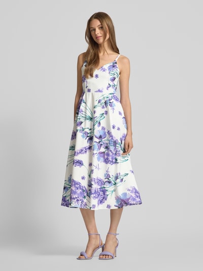 GUIDO MARIA KRETSCHMER WOMAN Sukienka koktajlowa z dekoltem w kształcie serca model ‘Carola’ Jasnofioletowy 1