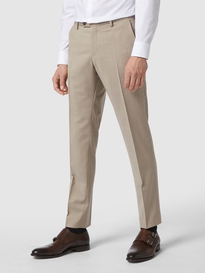 CG - Club of Gents Hose mit Bügelfalten Modell 'Pascal' Beige Melange 4