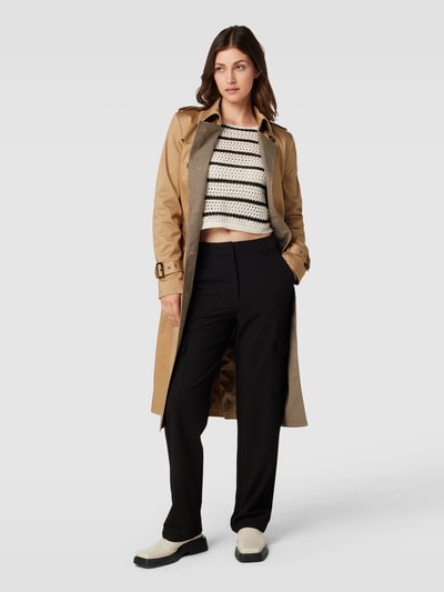 Jake*s Collection Trenchcoat met dubbele knoopsluiting Leem - 1