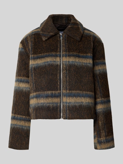 ONLY Regular Fit Blouson mit Umlegekragen Modell 'KATE' Dunkelbraun 1