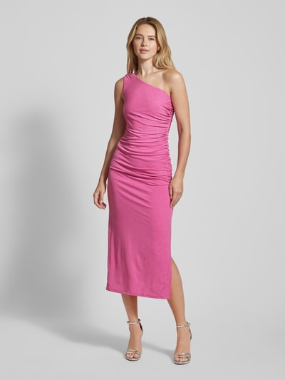 Jake*s Cocktail Cocktailkleid mit One-Shoulder-Träger Pink Melange 4