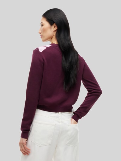 Tommy Jeans Regular Fit Strickjacke aus reiner Baumwolle Bordeaux 5