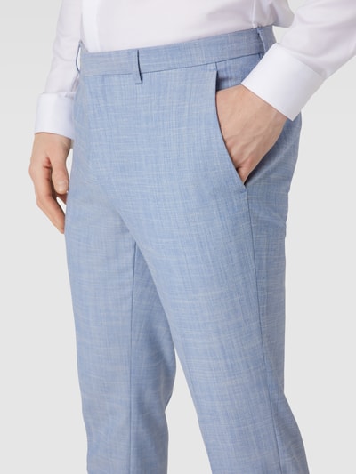 HUGO Pantalon met fijn motief, model 'Hesten' Bleu - 3