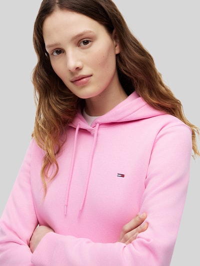 Tommy Jeans regular fit hoodie van katoenmix Felroze - 3