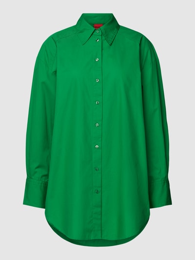 HUGO Lange blouse met overhemdkraag, model 'Ennia' Groen - 2