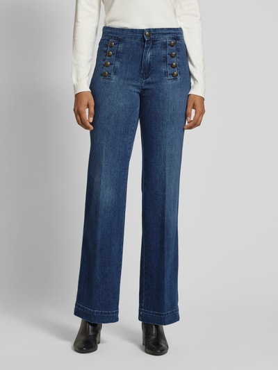 ROSNER Bootcut jeans met knoopsluitingen, model 'AUDREY' Blauw - 4