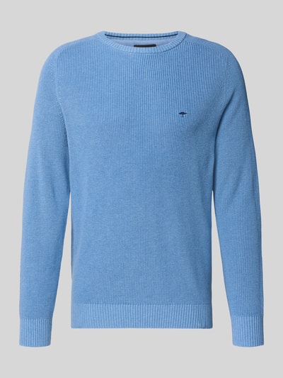 Fynch-Hatton Strickpullover aus reiner Baumwolle Hellblau 2