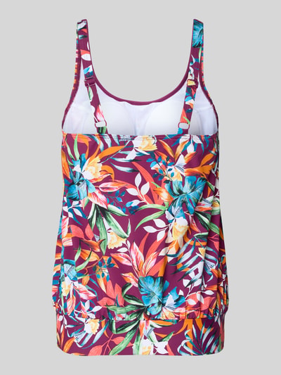 Produktfoto, Tankini-Top im Allover-Look Modell 'Cadu' von VENICE BEACH, bunte tropische Farben, Material-Mix mit Stretch-Anteil, Rundhalsausschnitt.