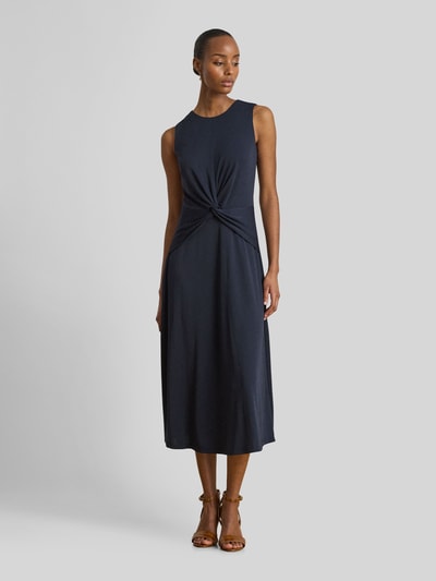 Lauren Ralph Lauren Jurk met knoopdetail in de taille Marineblauw - 4