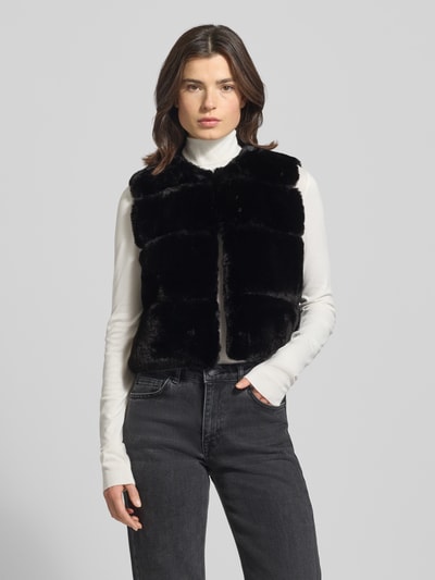 B.Young Regular fit gilet van imitatiebont, model 'Askana' Zwart - 4