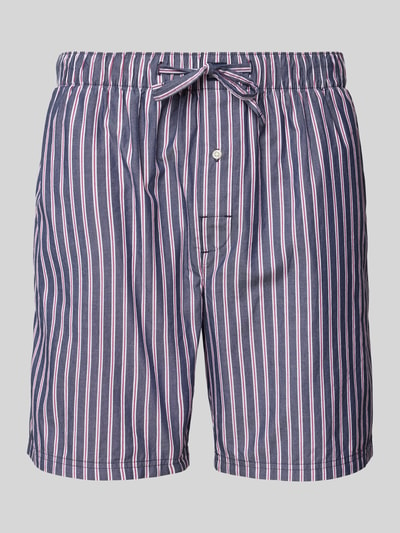 Christian Berg Men Pyjama-Shorts mit Tunnelzug Dunkelblau 1