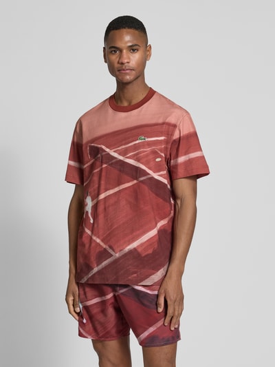 Lacoste T-Shirt mit Logo-Badge Rostrot 4