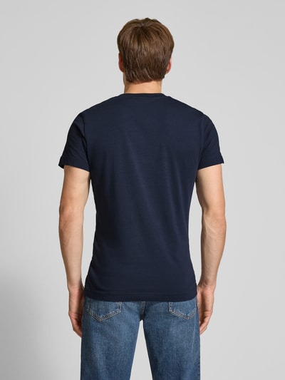Tom Tailor Slim fit T-shirt van katoenmix
 Marineblauw - 5