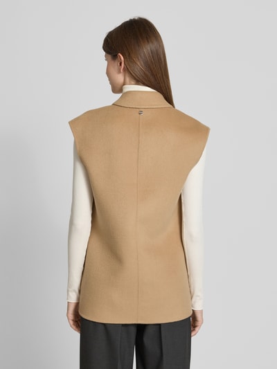 Rich & Royal Gilet van wolmix met reverskraag Camel - 5