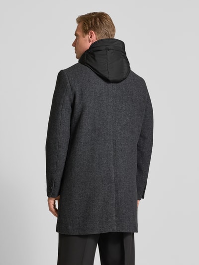 Antony Morato Regular fit lange jas in dubbele-laagjeslook Antraciet gemêleerd - 5