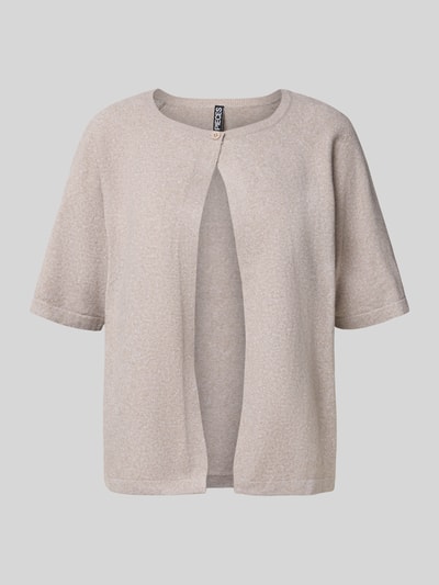 Pieces Regular Fit Cardigan mit 1-Knopf-Verschluss Modell 'BREE' Taupe Melange 2