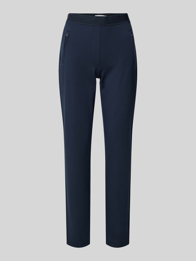 Christian Berg Woman Slim fit stoffen broek met ritszakken Donkerblauw - 2