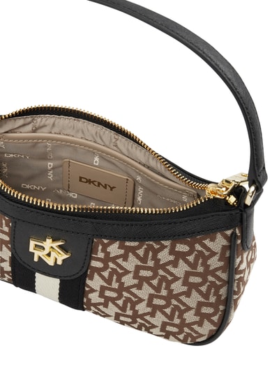 DKNY Tasje met logomotief, model 'Carol' Taupe - 4