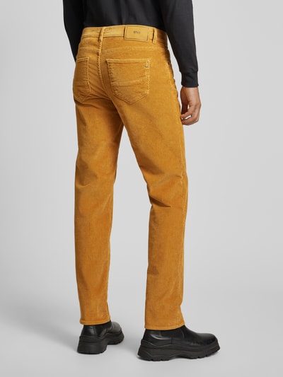 Brax Stoffen broek in 5-pocketmodel, model 'CADIZ' Mosterdgeel - 5