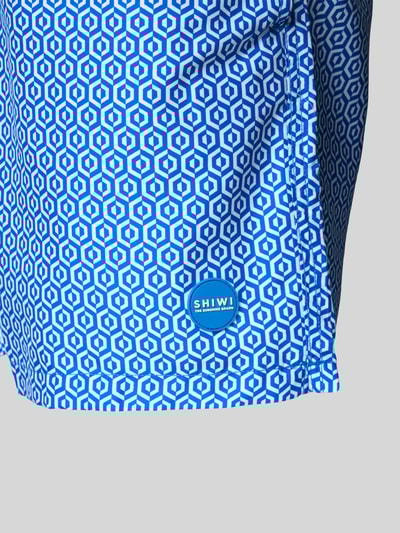 Shiwi Regular Fit Badehose mit Label-Patch Modell 'Mike' Royal 2
