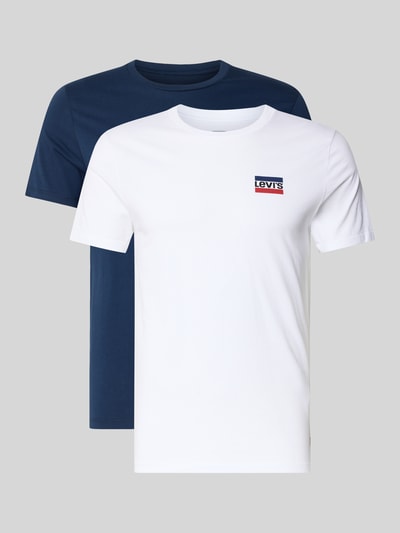 Productfoto, set van 2 slim fit T-shirts van katoen, model '2PK CREWNECK GRAPHIC' van Levi's®, heren T-shirt-set