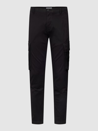 Calvin Klein Jeans Spodnie cargo o kroju skinny fit z naszywką z logo Czarny 2