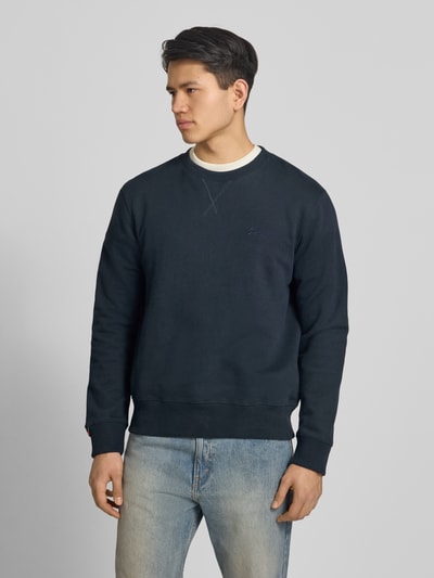 Superdry Sweatshirt met ronde hals en labelstitching Marineblauw - 4