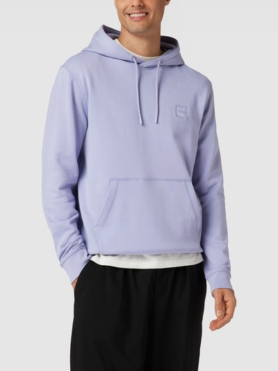 BOSS Orange Hoodie mit Logo-Stitching Modell 'WETALK' Flieder meliert 4