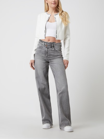 MISS SIXTY Cropped Cardigan aus Viskosemischung  Weiss 1