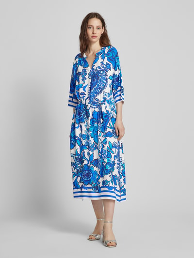 Emily Van den Bergh Maxi-jurk met strikceintuur van viscose Blauw - 4