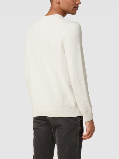 Marc O'Polo Strickpullover mit Rundhalsausschnitt Modell 'Crewneck' Offwhite 5