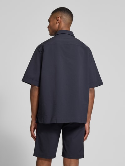 BOSS Orange Vrijetijdsoverhemd met drukknoopsluiting Donkerblauw - 5