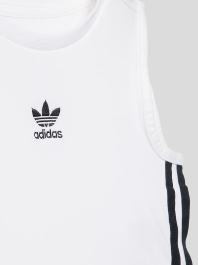 adidas Originals Cropped Top mit Label-Stitching Weiss 2