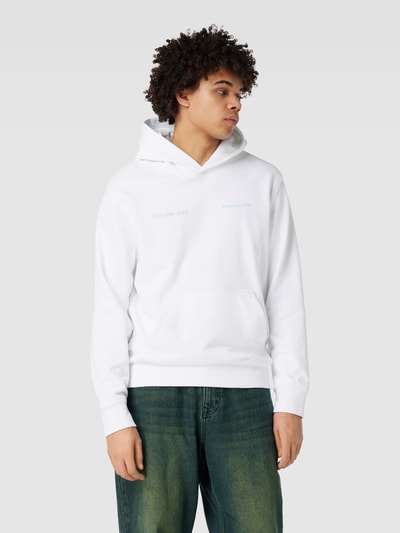 Calvin Klein Jeans Hoodie mit Label-Print Weiss 4