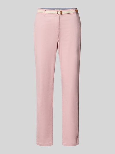 Christian Berg Woman Chino mit Gürtel und Gesäßtaschen Mauve 1