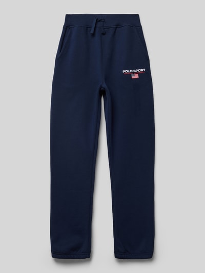 Polo Sport Sweatpants met labelstitching Marineblauw - 1