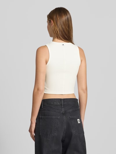 Karo Kauer Korte tanktop met labelpatch Wit - 5