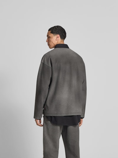 Diesel Longsleeve mit Used-Look Mittelgrau 5