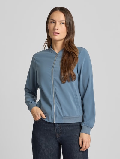 VERO MODA Bomberka krój regular fit ze stylowym kołnierzem college model „COCO” Niebieski 4