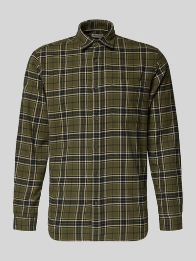 Jack & Jones Regular fit vrijetijdsoverhemd met kentkraag, model 'JAMES' Olijfgroen - 2