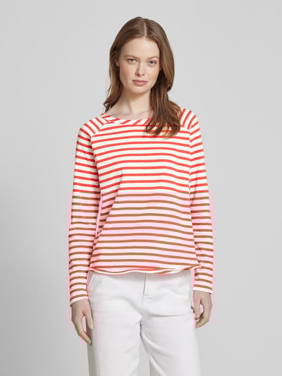 Smith and Soul Longsleeve mit geripptem Rundhalsausschnitt Rot 4