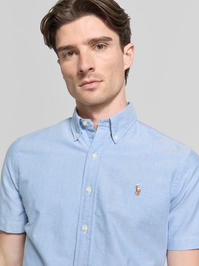 Polo Ralph Lauren Regular Fit Freizeithemd aus reiner Baumwolle Modell 'CUBDPPCSSS' Bleu 3