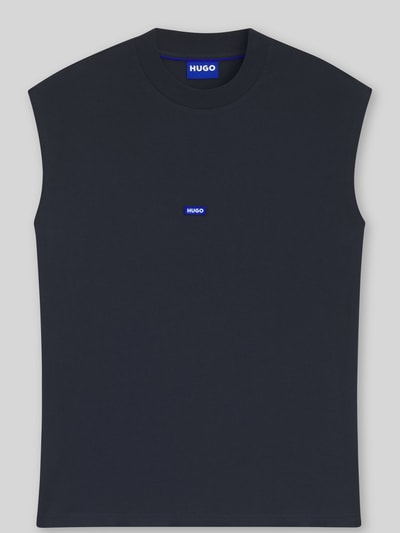 HUGO Blue Relaxed Fit Tank Top aus reiner Baumwolle Modell 'NAVERTZ' Marine 2