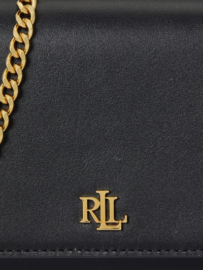 Lauren Ralph Lauren Schoudertas van echt leer met afneembare schouderketting Zwart - 5