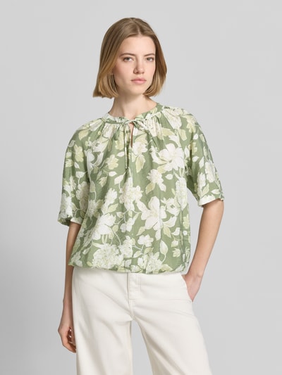 s.Oliver RED LABEL relaxed fit blouseshirt van viscosemix Kaki - 4