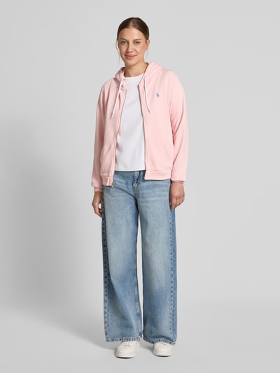 Polo Ralph Lauren Sweatjacke mit Label-Stitching Pink 1