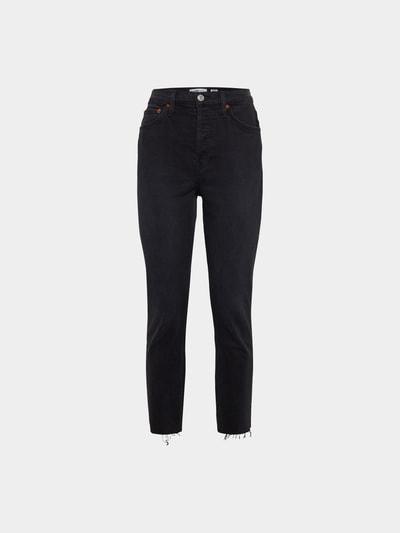 RE/DONE Slim Fit Jeans mit hohem Bund Schwarz 2