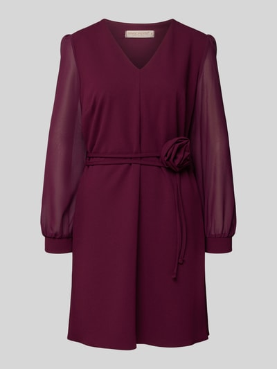 Rinascimento Cocktailkleid mit V-Ausschnitt Bordeaux 2