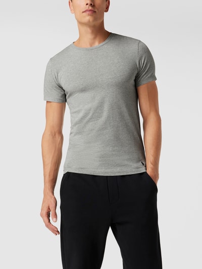 Polo Ralph Lauren Underwear T-shirt met logostitching in een set van 2 stuks Lichtgrijs gemêleerd - 4